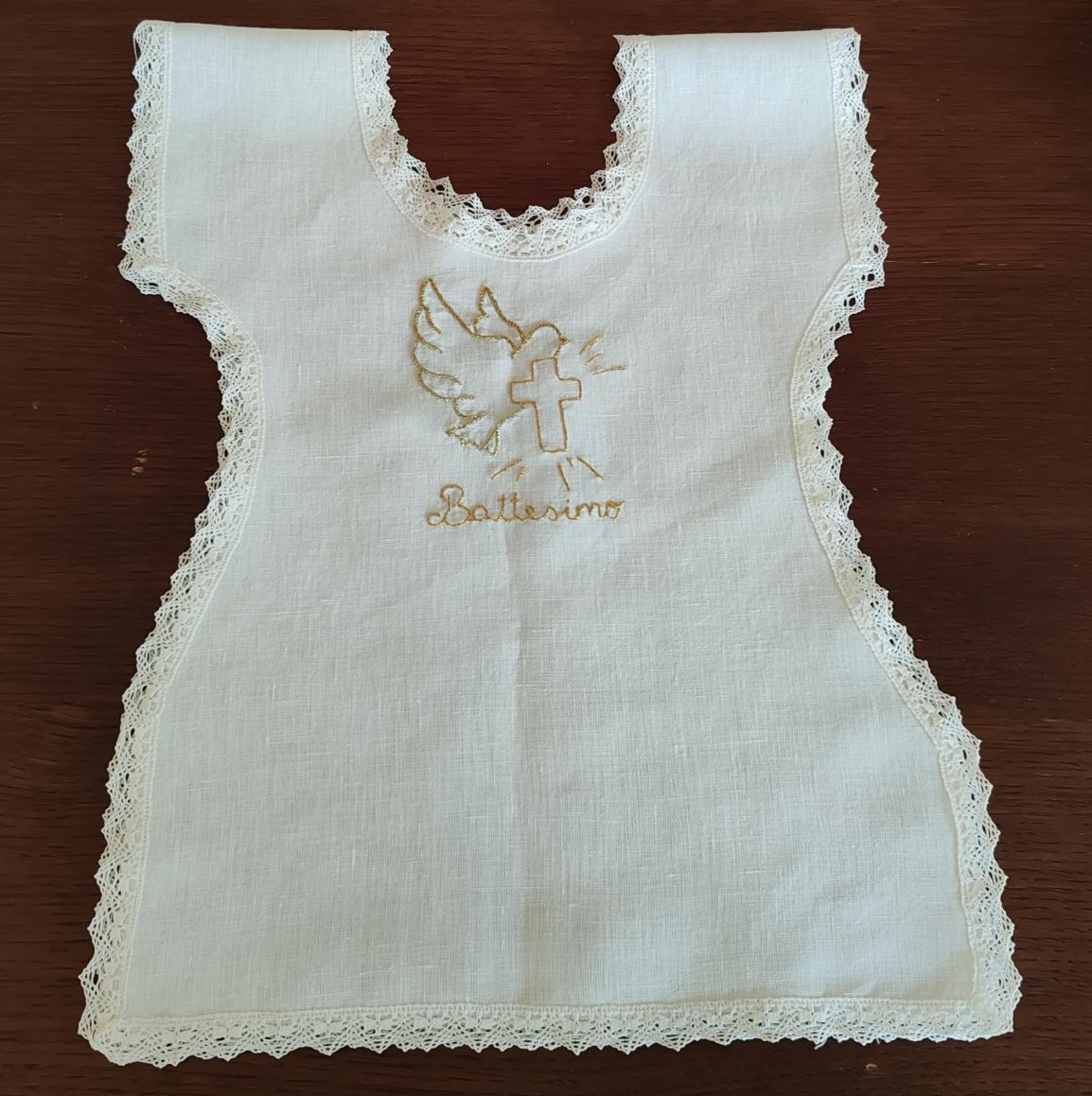 Veste battesimo ricamata